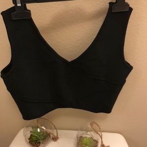 BCBG Bandage Black Crop Top